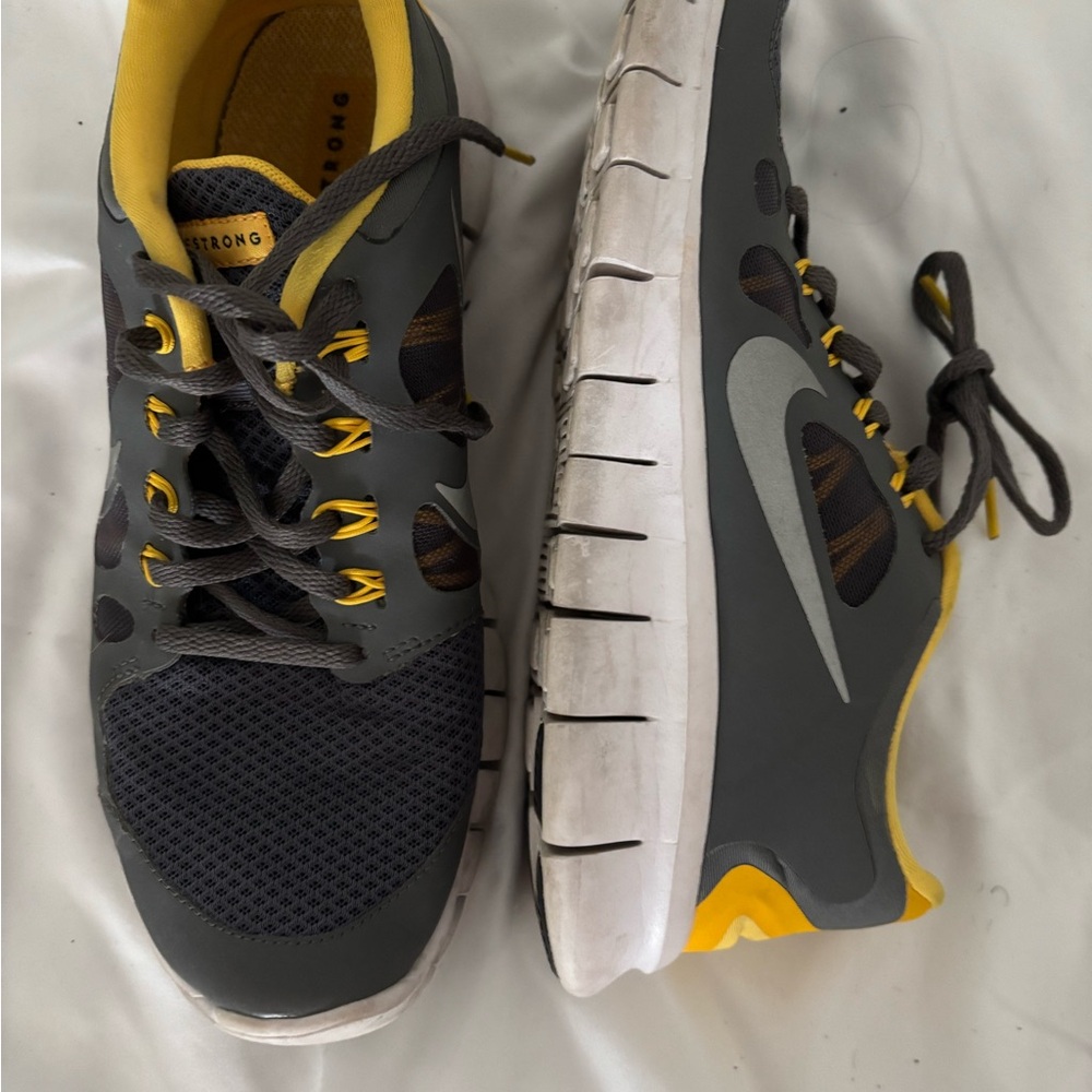 Nike Gray and Yellow Athletic Shoes